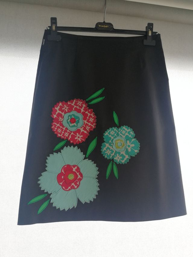 Falda Moschino Jeans - Negra, Multicolor