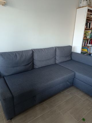 Sofá cama chaise longue Ikea gris