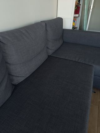 Sofá cama chaise longue Ikea gris
