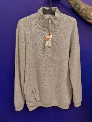 Jersey golf 1/2 cremallera cortavientos Hombre - MW500 gris