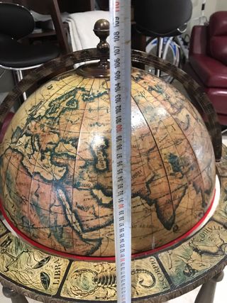 Botellero mapamundi antiguo exclusivo