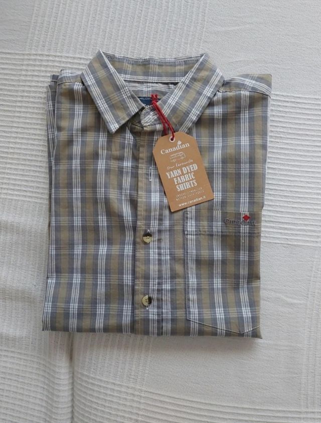 Camicia da uomo Canadian a quadri mezza manica