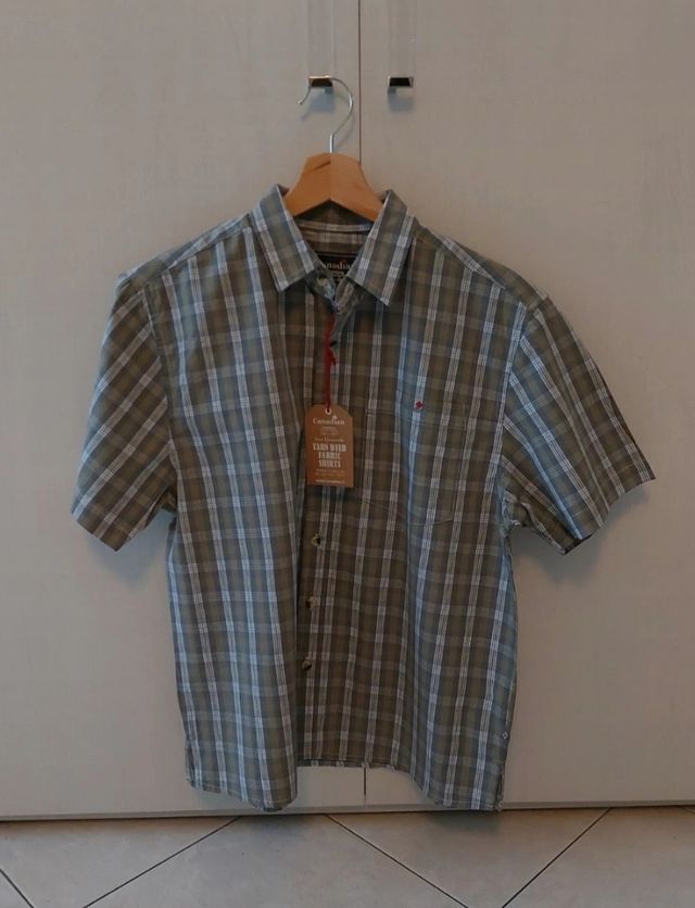 Camicia da uomo Canadian a quadri mezza manica