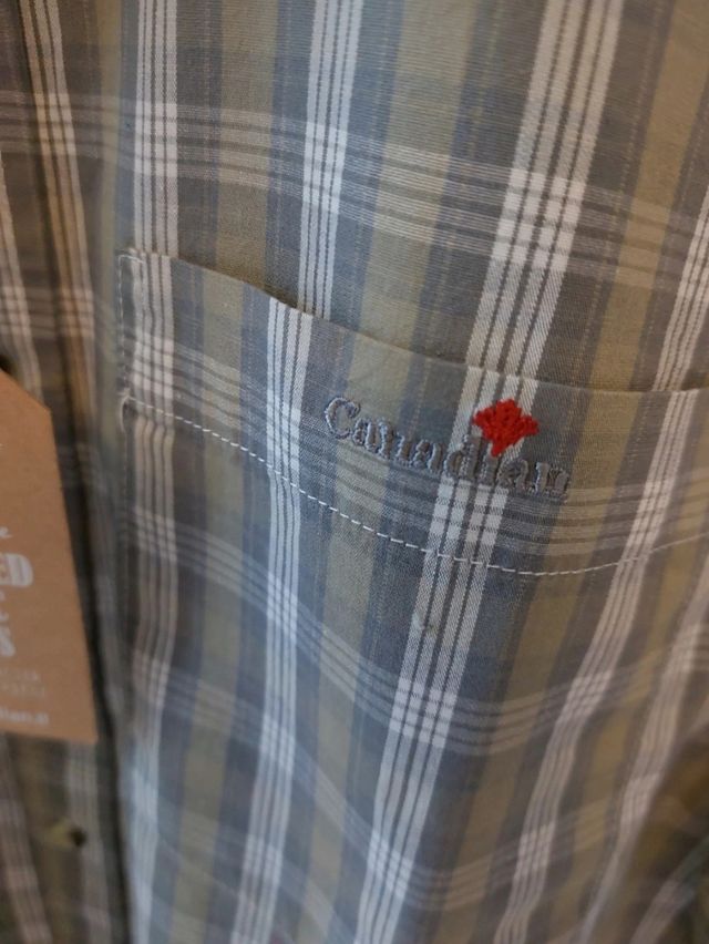 Camicia da uomo Canadian a quadri mezza manica