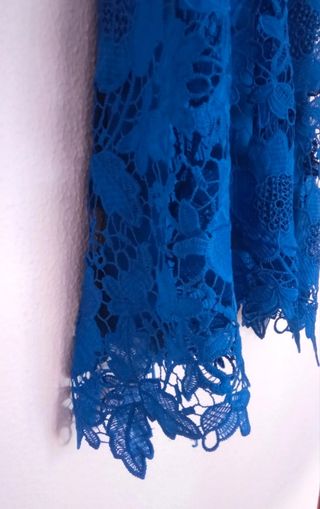 Vestido Zara azul, encaje