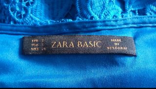 Vestido Zara azul, encaje