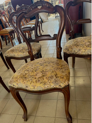 6 Sedie Vintage Legno Noce
