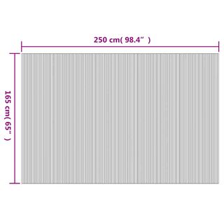 vidaXL Biombo divisor bambú blanco 250x165 cm