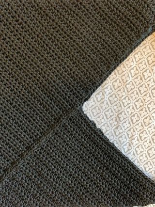 Borsa uncinetto handmade nera e foderata