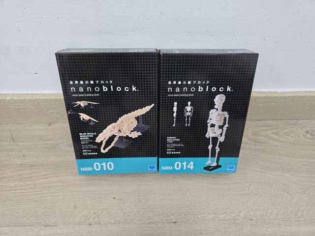 2 Nanoblock: Esqueleto Humano & Ballena