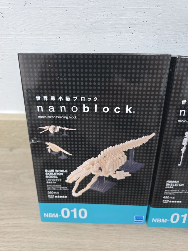 2 Nanoblock: Esqueleto Humano & Ballena