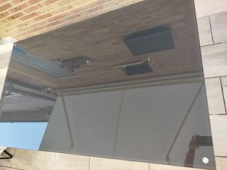 Mesa exterior cristal templado negra