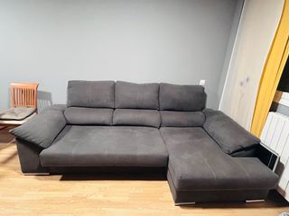 Sofá cama chaise longue gris