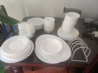 Vajilla porcelana blanca