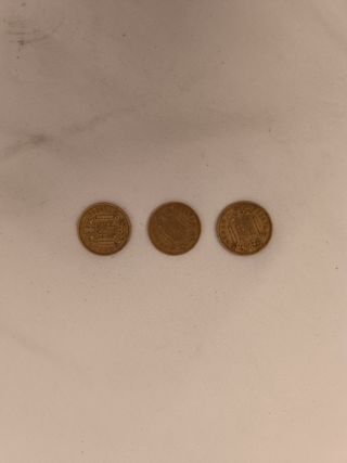 3 Monedas antiguas de España
Época de franco 