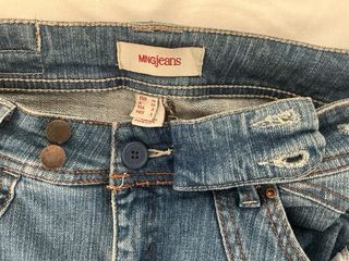T34 MNGjeans MANGO Falda vaquera acampanada azul 