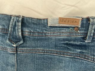 T34 MNGjeans MANGO Falda vaquera acampanada azul 