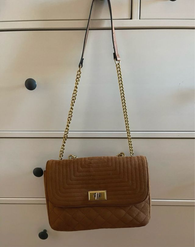 Bolso bandolera ante marrón