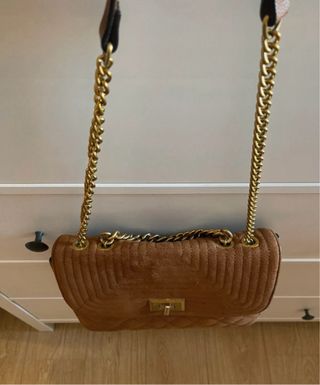 Bolso bandolera ante marrón