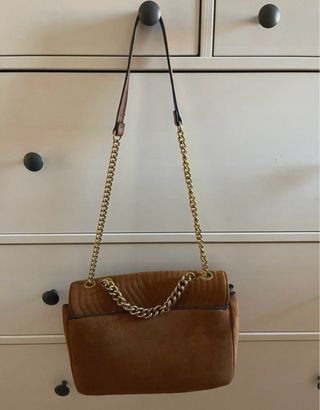 Bolso bandolera ante marrón