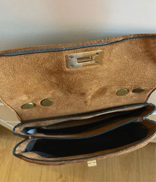 Bolso bandolera ante marrón