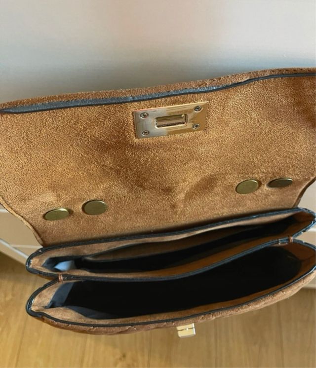 Bolso bandolera ante marrón