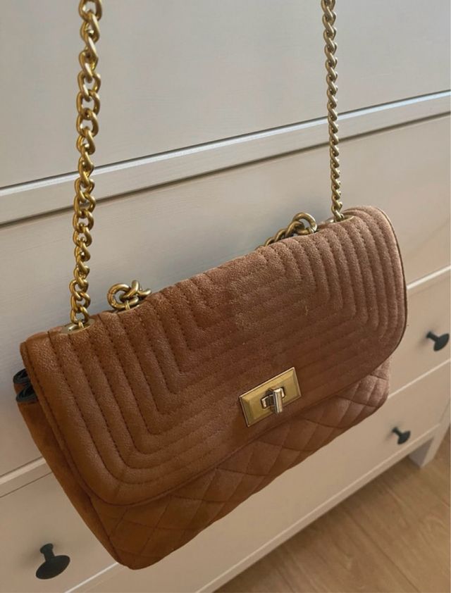 Bolso bandolera ante marrón