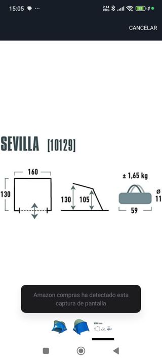 Sombrilla playa High Peak Sevilla