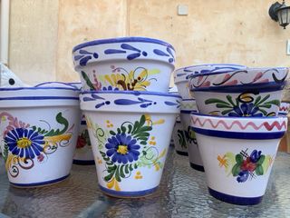 24 Macetas Cerámica Pintadas a mano