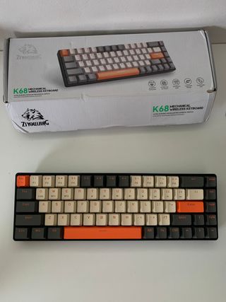 Teclado mecánico Ziyoulang - Beige/Naranja