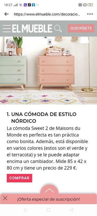Cómoda bebé - Mint Green de la Maison du monde
