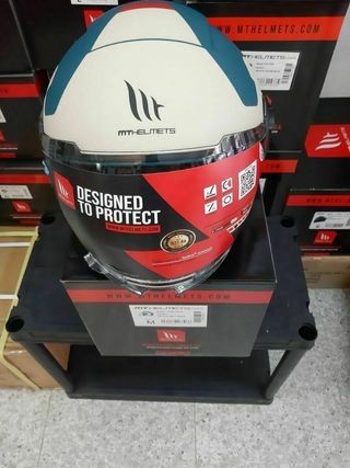 CASCO JET MT VIALE AZUL BLANCO