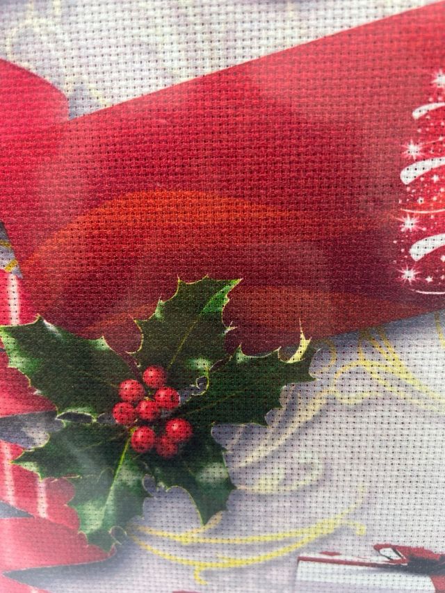 Quadro ricamo Natale