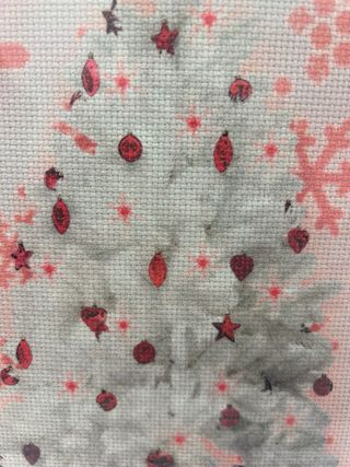 Quadro Natale ricamo punto croce