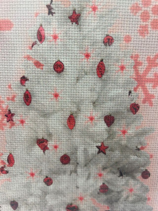 Quadro Natale ricamo punto croce