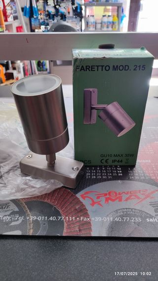 Faretto Esterno GU10 35W IP44 Acciaio