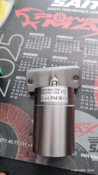 Faretto Esterno GU10 35W IP44 Acciaio