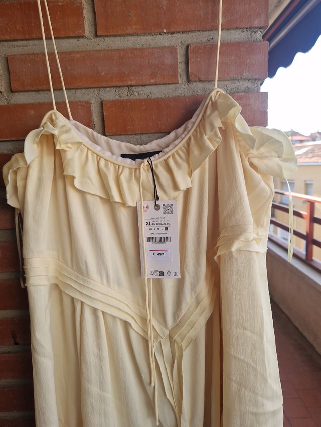Vestido Zara amarillo XL