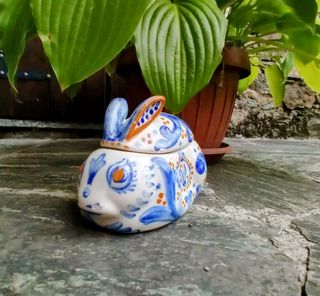 Coniglio salsiera  ceramica  Spagnola vintage 