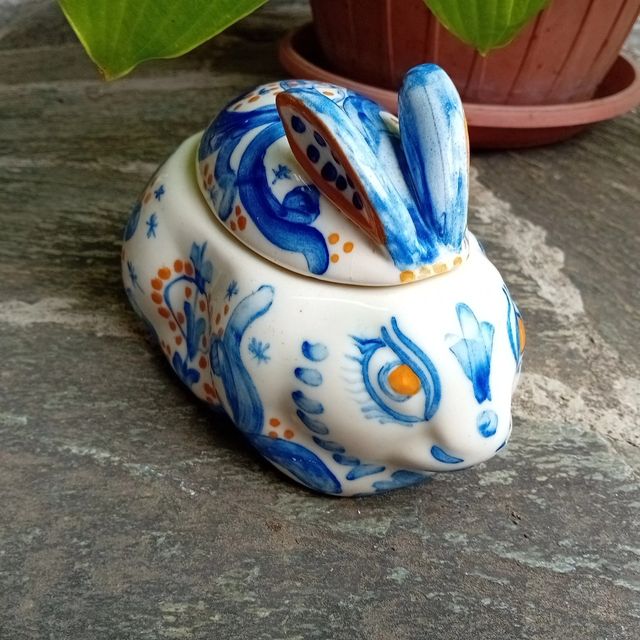 Coniglio salsiera ceramica Spagnola vintage