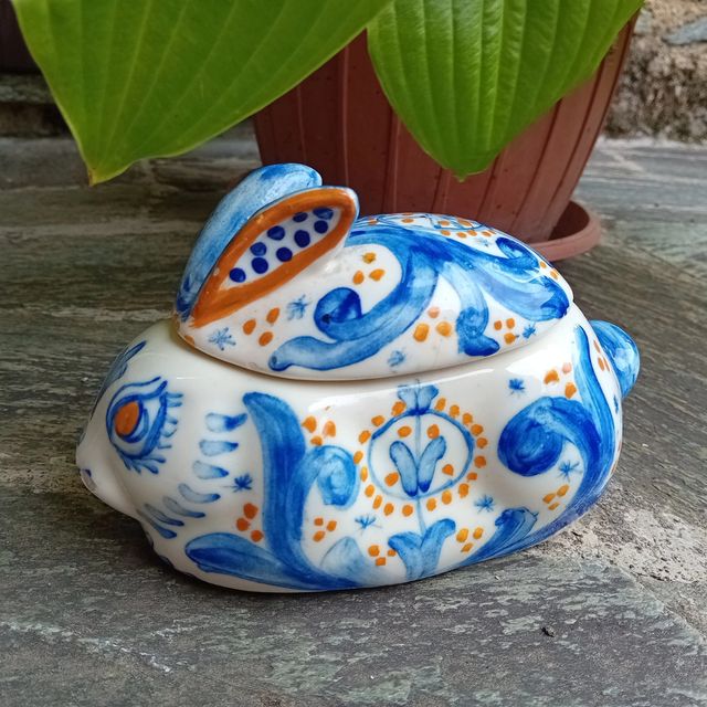 Coniglio salsiera ceramica Spagnola vintage