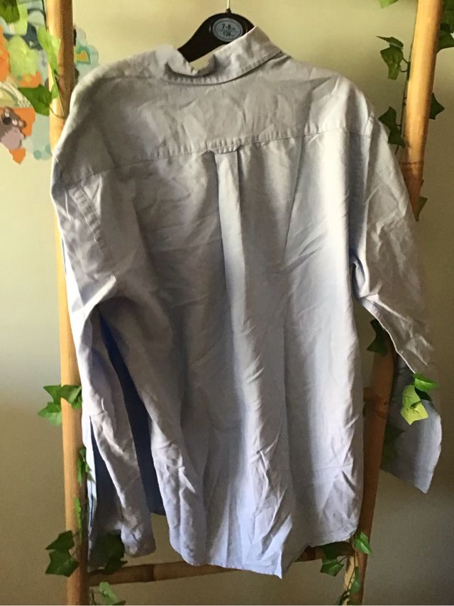 Camisa azul manga larga