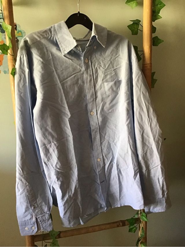 Camisa azul manga larga