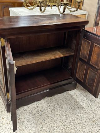 Mueble recibidor vintage madera dorada