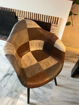 6 Sillas Comedor - Piel Sintética  2 Sillones piel