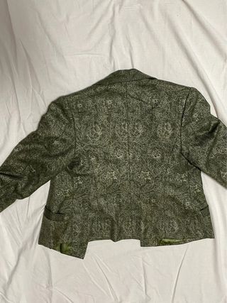 Chaqueta americana verde estampada