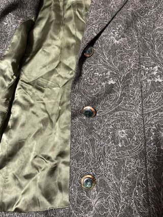 Chaqueta americana verde estampada
