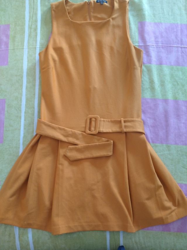 Vestido Massimo Dutti naranja talla S