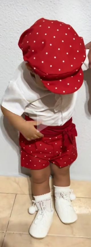 Traje gitano bebe niño - rojo blanco