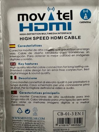 Cable HDMI 3 en 1 Movatel 1.5m